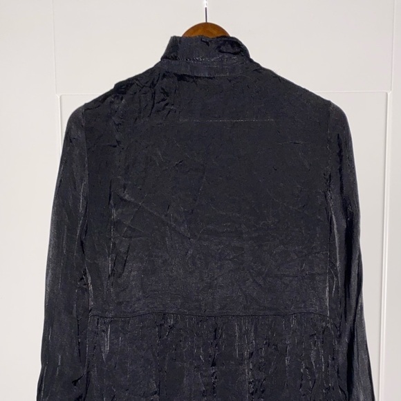 Vintage Zara Babydoll Tiered Satin Mini Dress Victorian Fairycore Whimsigoth - Picture 3 of 6